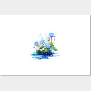 water flowers Posters and Art